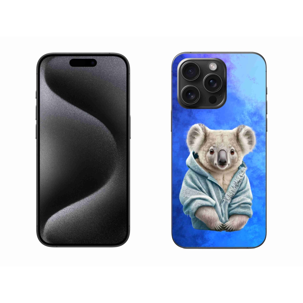 Gélový kryt mmCase na iPhone 15 Pro Max - koala vo svetri