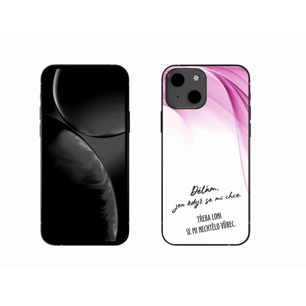 Gélový kryt mmCase na iPhone 13 6.1 - vtipný text 12 biele pozadie