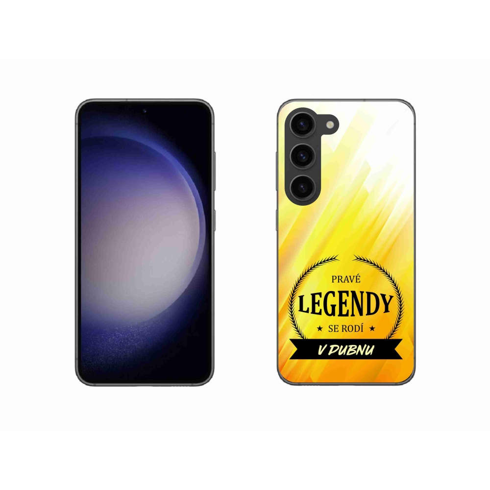 Gélový kryt mmCase na Samsung Galaxy S23 5G - legendy v apríli žlté pozadie