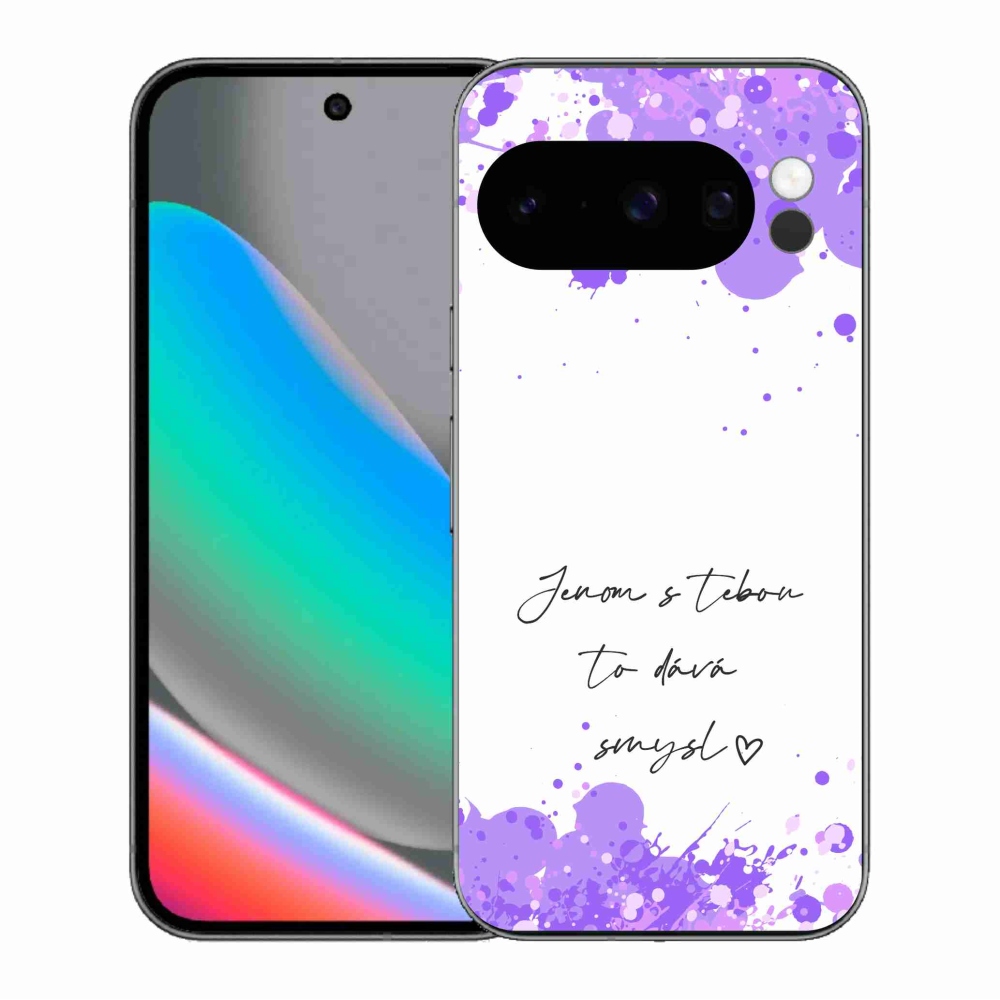 Gélový kryt mmCase na Google Pixel 10 Pro - zamilovaný text biele pozadie
