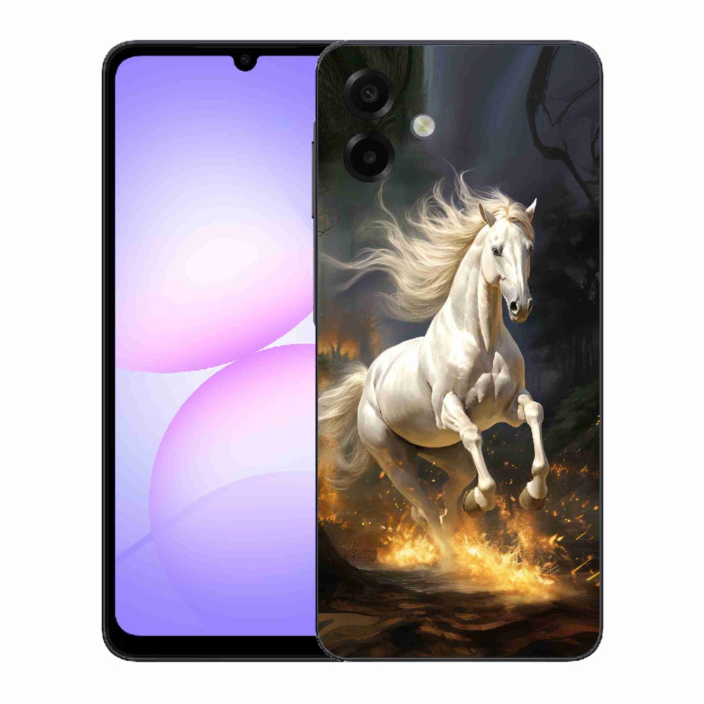Gélový kryt mmCase na Samsung Galaxy A07 4G - biely kôň 2