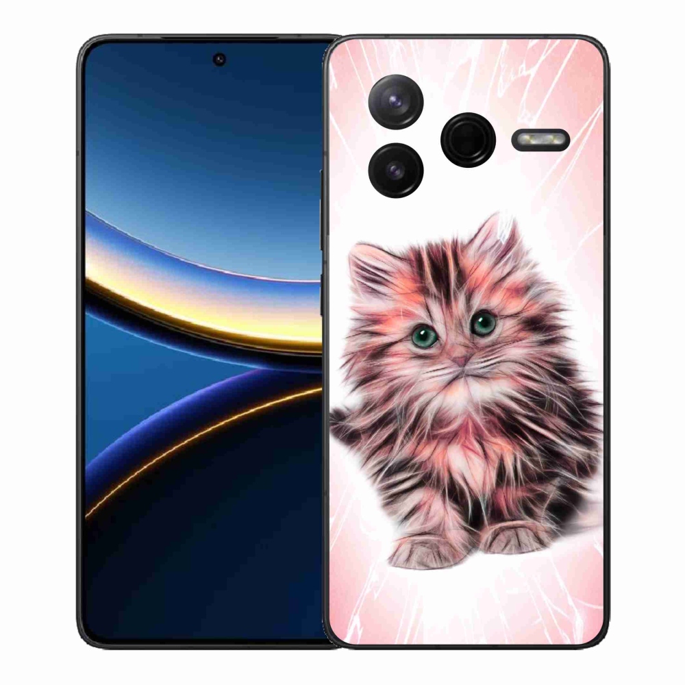 Gélový kryt mmCase na Xiaomi Poco F7 Pro - roztomilé mačiatko