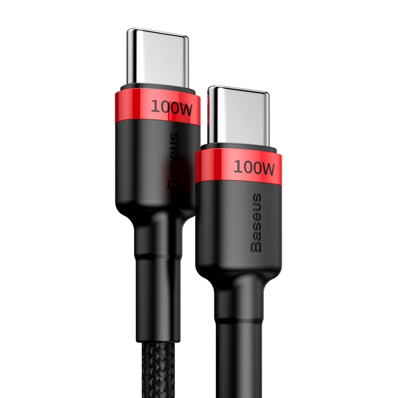 Baseus Cafule Flash Charging Dátový Kábel USB-C - USB-C 100W 2m Red/Black