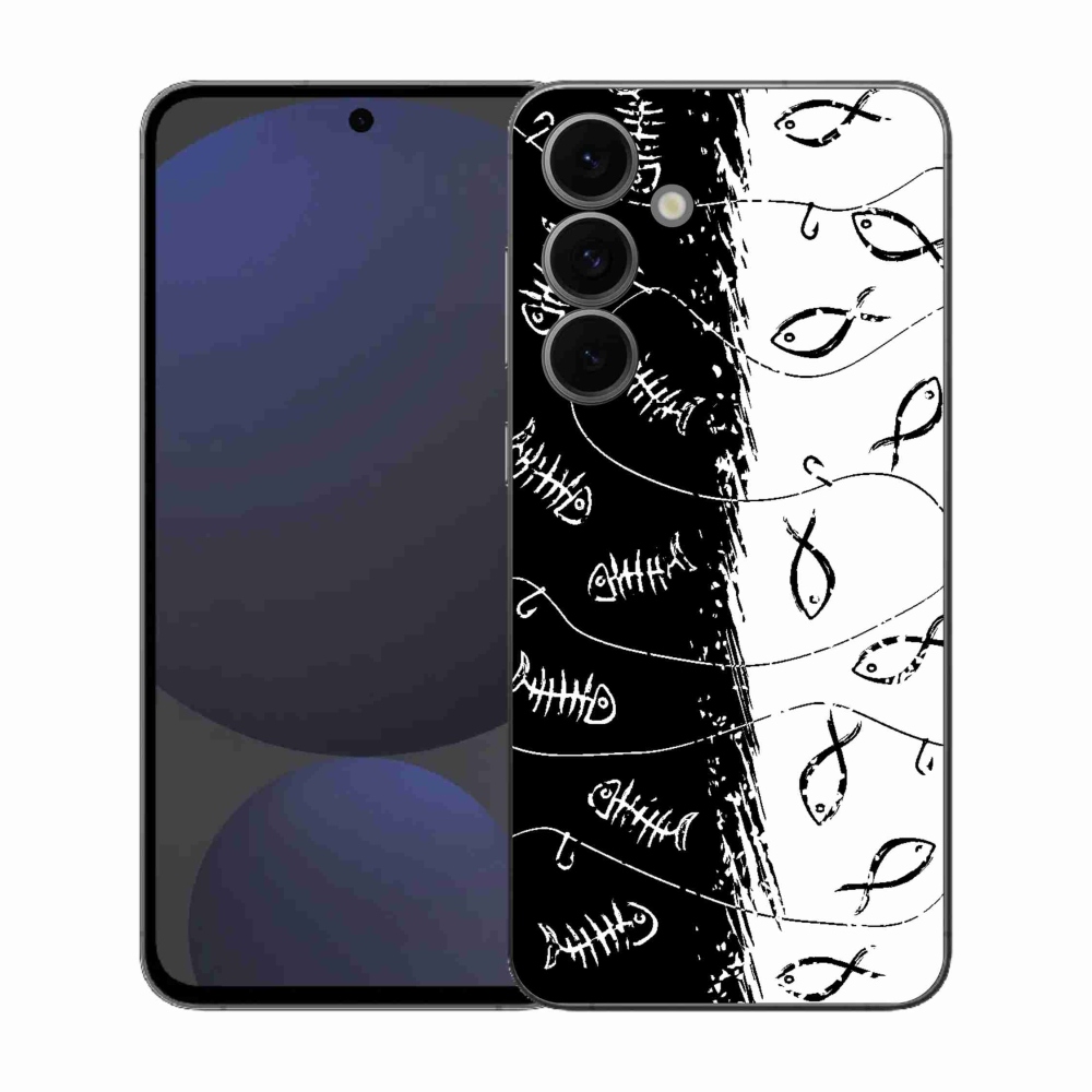 Gélový kryt mmCase na Samsung Galaxy S25 FE - kostry a rybky