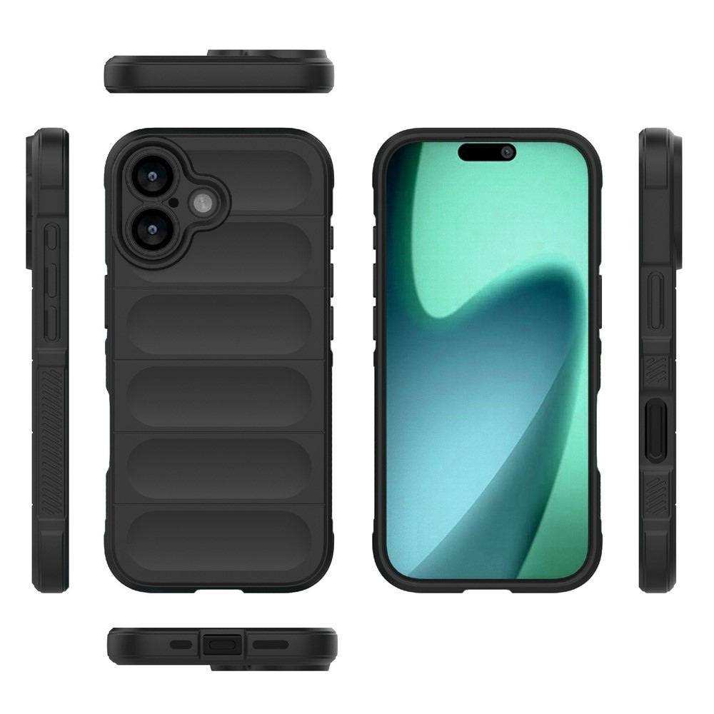 Rugg odolný gélový obal na iPhone 17 - čierny