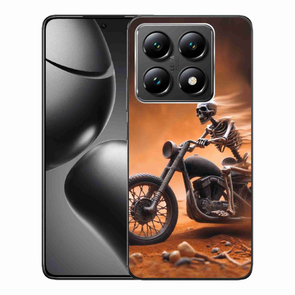 Gélový kryt mmCase na Xiaomi 14T - kostra na motorke