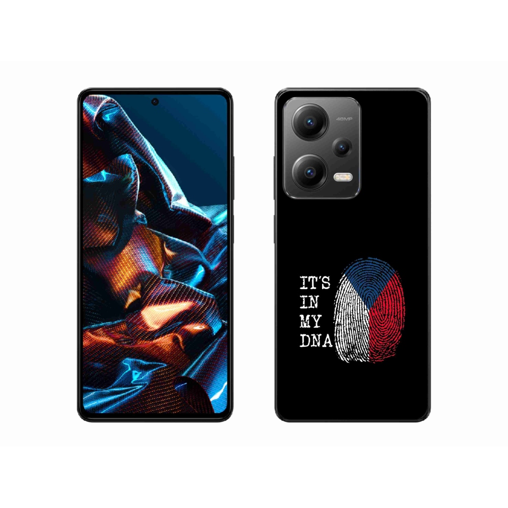 Gélový kryt mmCase na Xiaomi Redmi Note 12 Pro 5G - vlajka odtlačok prsta čierne pozadie