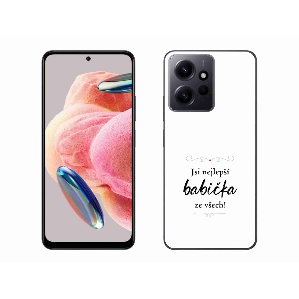 Gélový kryt mmCase na Xiaomi Redmi Note 12 4G - najlepšia babička 2 biele pozadie