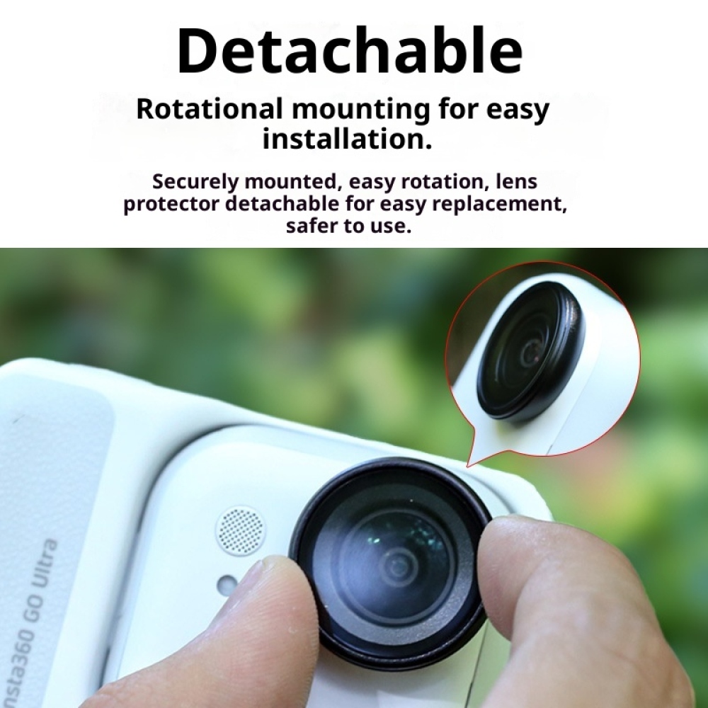 Hliníkový ochranný kryt objektívu s tvrdeným sklom pre Insta360 GO Ultra