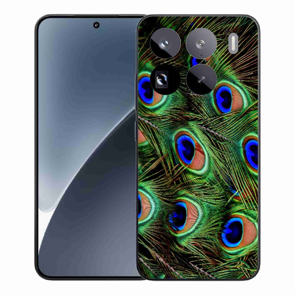 Gélový kryt mmCase na Xiaomi 15 Pro - pávie perie
