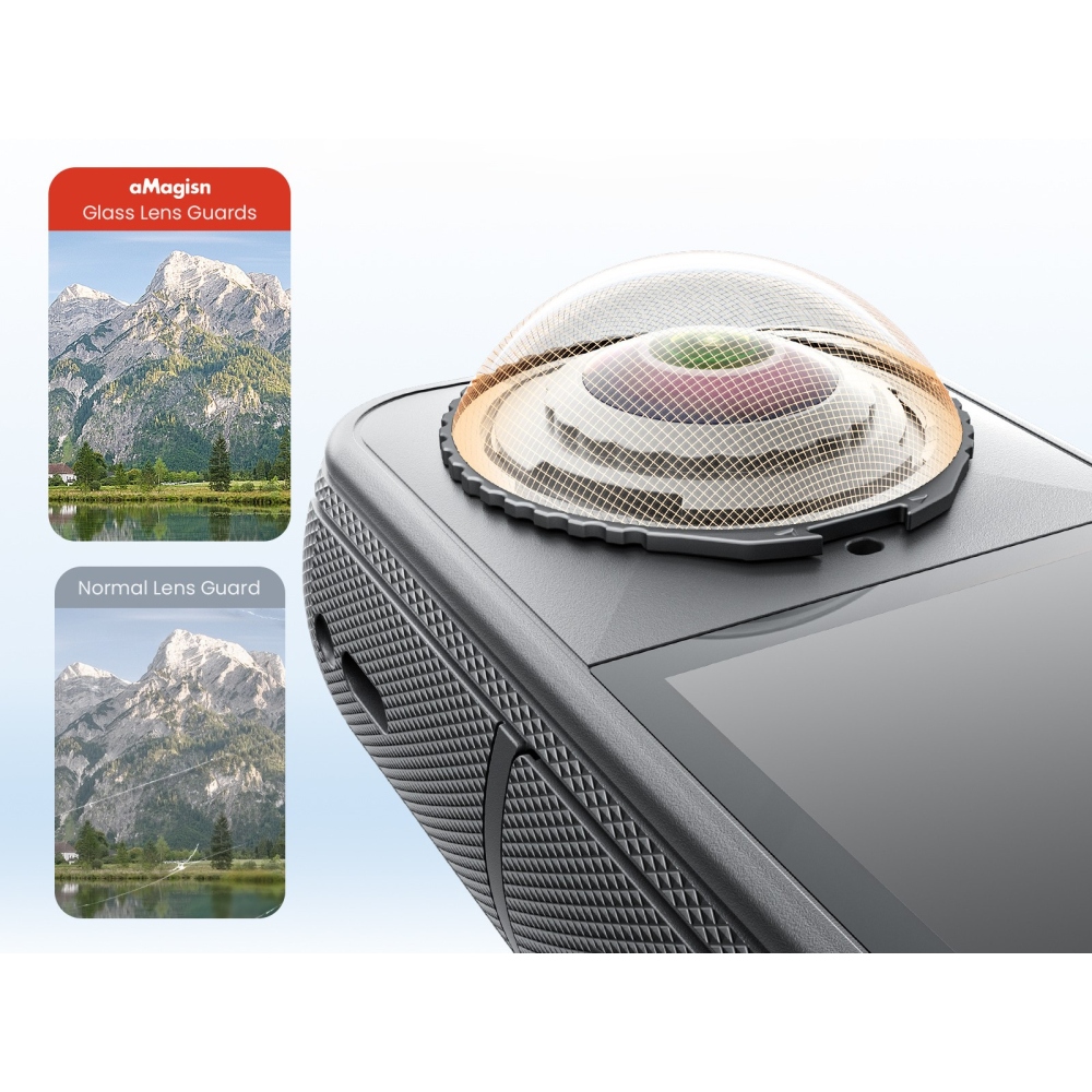 AMAGISN ochranné sklo objektívu pre Insta360 X4 Air, 2 ks