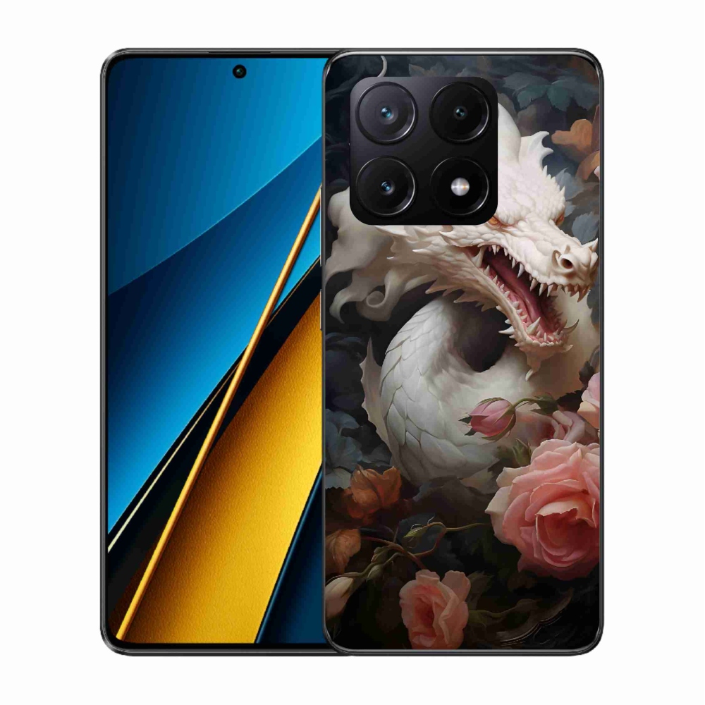 Gélový kryt mmCase na Xiaomi Poco X6 Pro 5G - biely drak