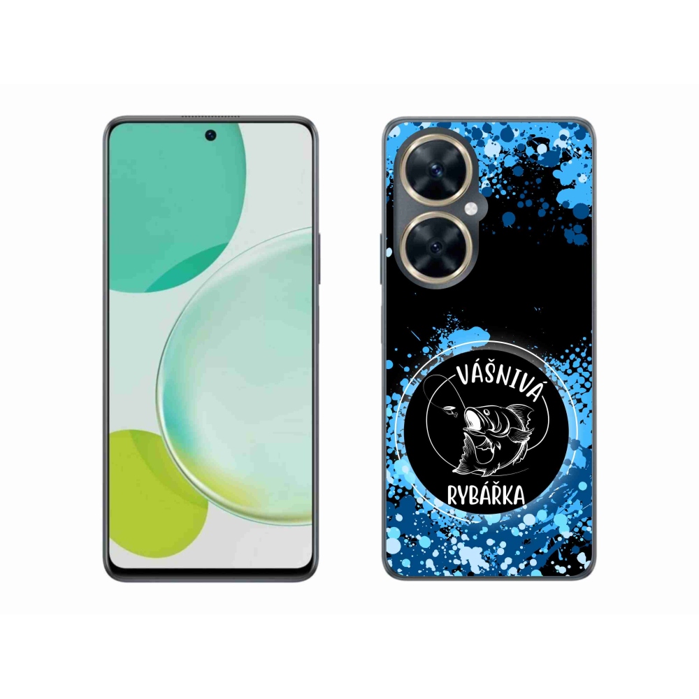 Gélový kryt mmCase na Huawei Nova 11i - vášnivá rybárka čierne pozadie