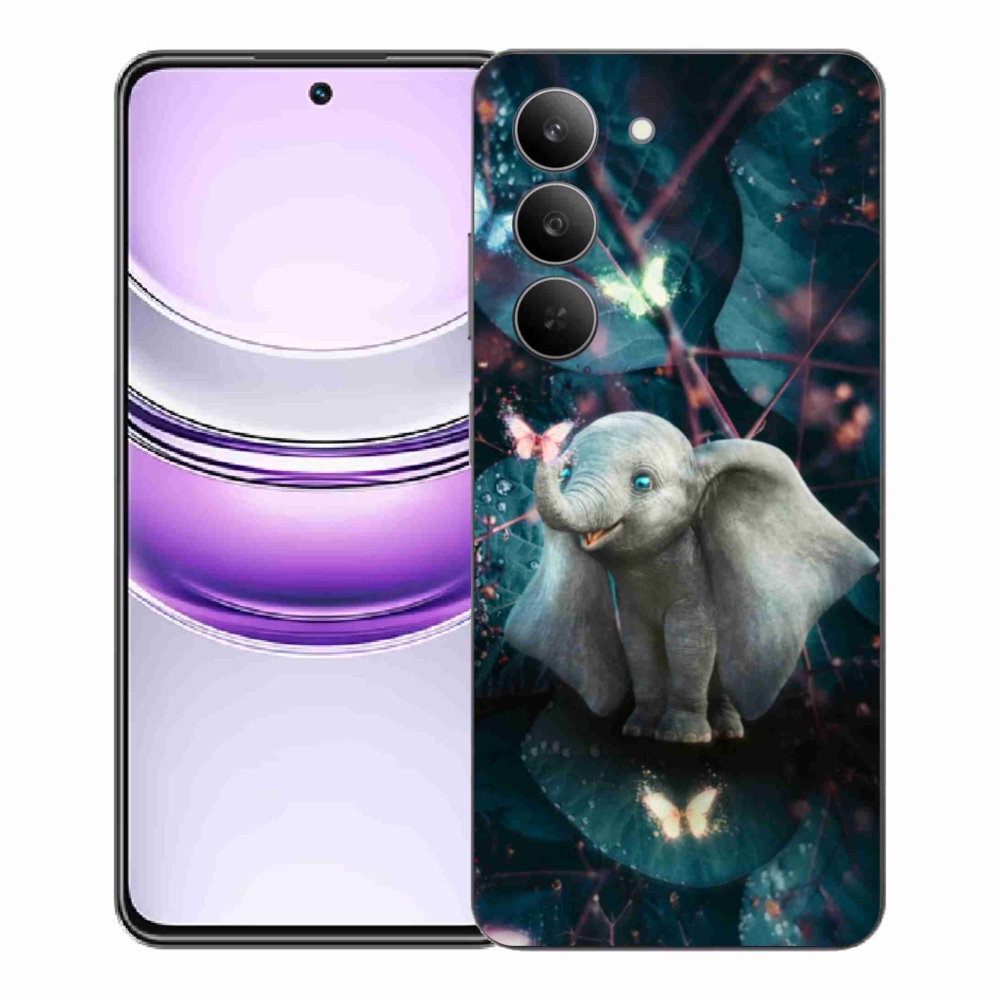 Gélový kryt mmCase na Realme 14x 5G - roztomilý slon