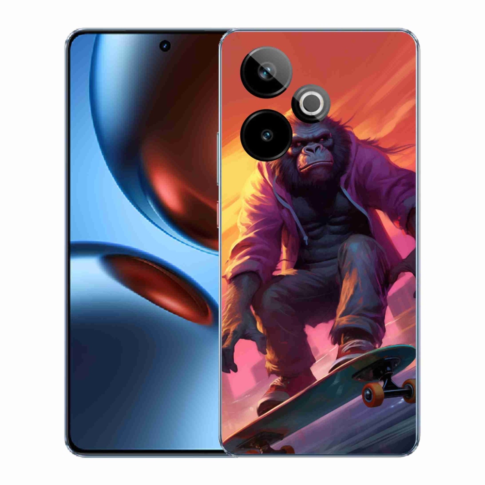 Gélový kryt mmCase na Realme GT 7 5G/GT 7T 5G - gorila na skateboarde