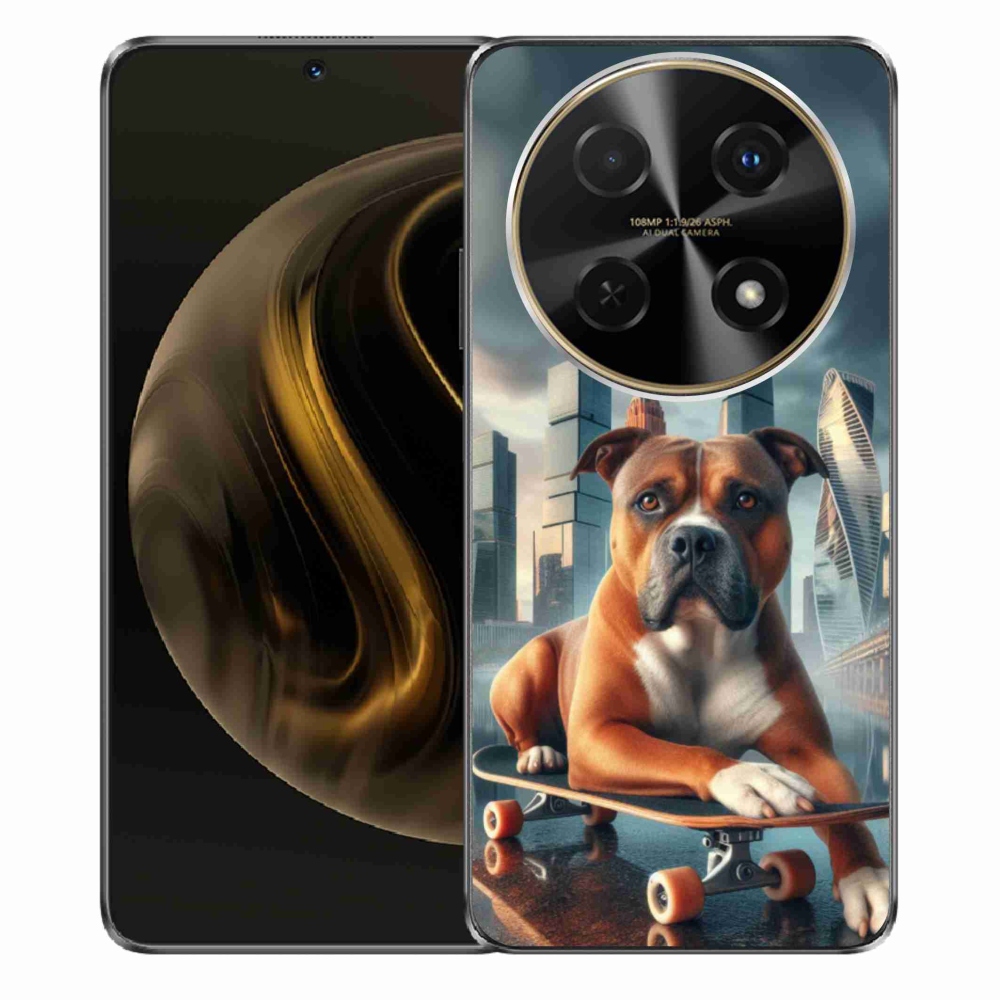 Gélový kryt mmCase na Huawei Nova 12i - pes na skateboarde