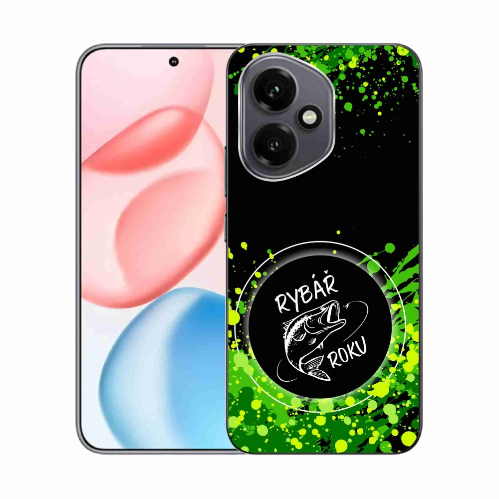 Gélový kryt mmCase na Honor 400 - rybár roku čierne pozadie