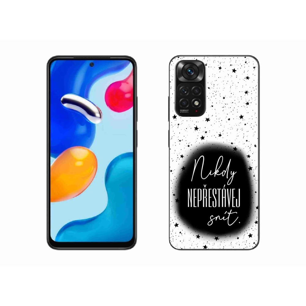 Gélový kryt mmCase na Xiaomi Redmi Note 11S 4G - citát 1 čiernobiele pozadie