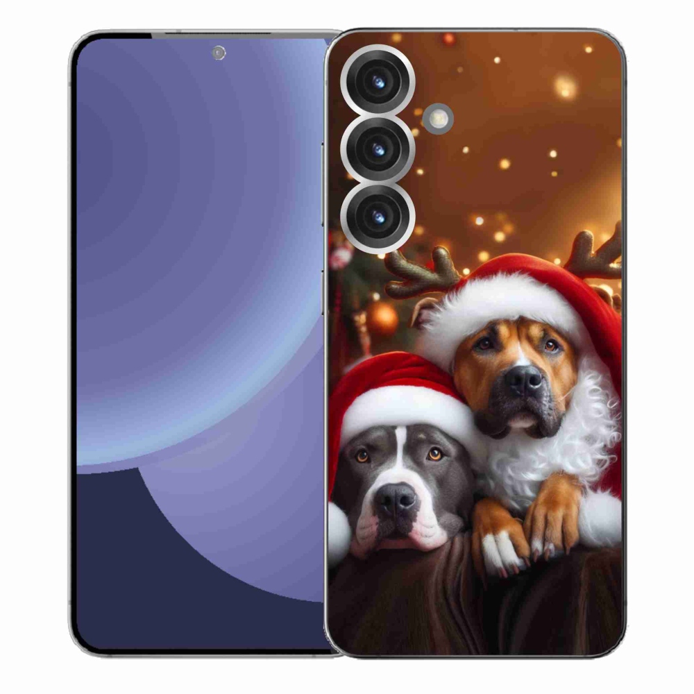 Gélový kryt mmCase na Samsung Galaxy S25+ - vianočné psy