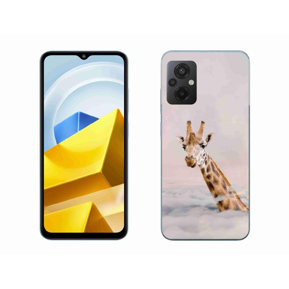 Gélový kryt mmCase na Xiaomi Poco M5 4G - žirafa v oblakoch