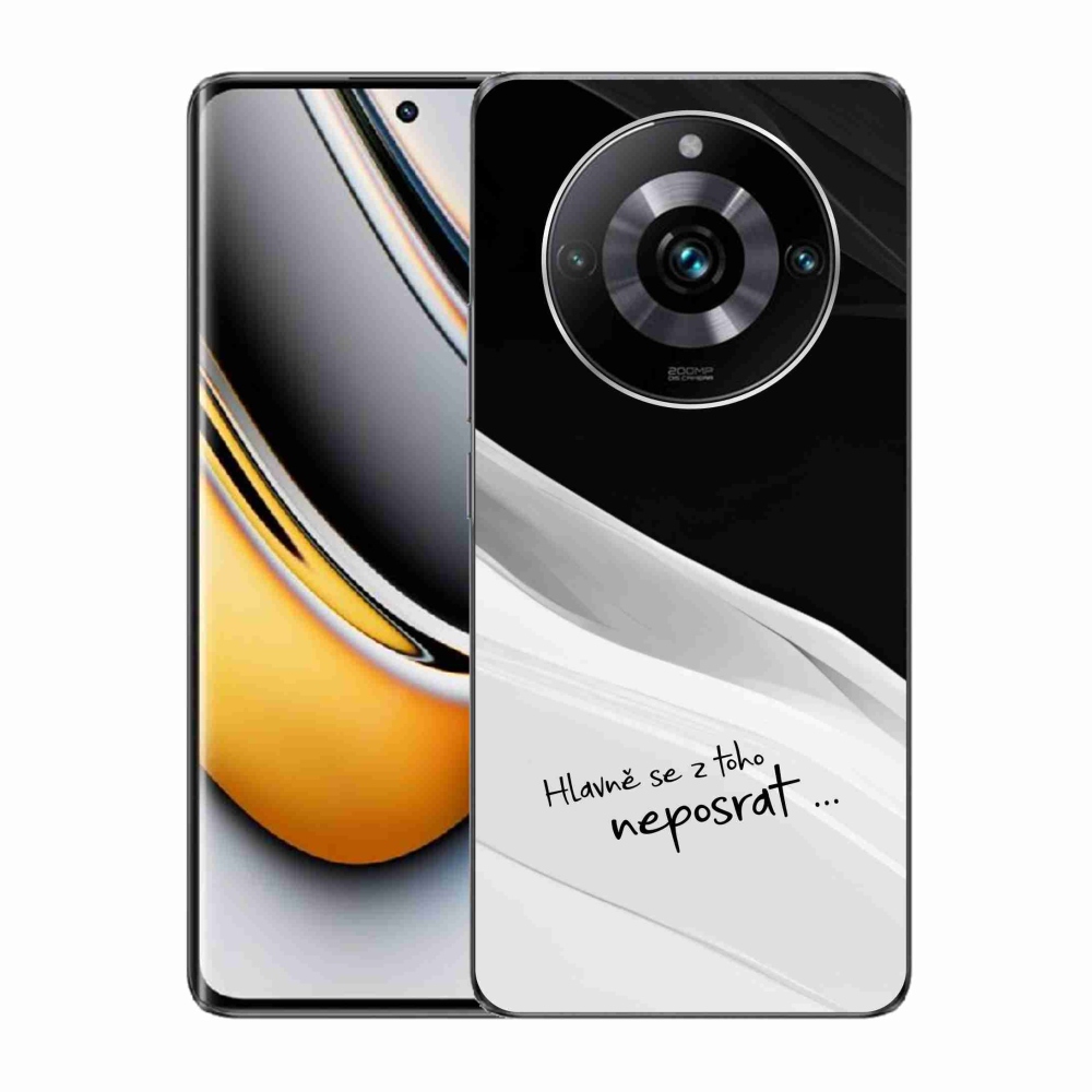 Gélový kryt mmCase na Realme 11 Pro/11 Pro+ - vtipný text 13 bieločierne pozadie