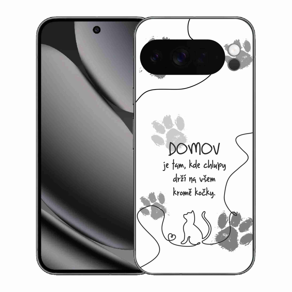 Gélový kryt mmCase na Google Pixel 10 Pro XL - mačacie motív biele pozadie