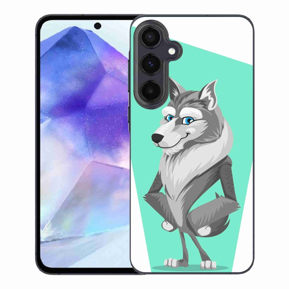 Gélový kryt mmCase na Samsung Galaxy A55 5G - kreslený vlk