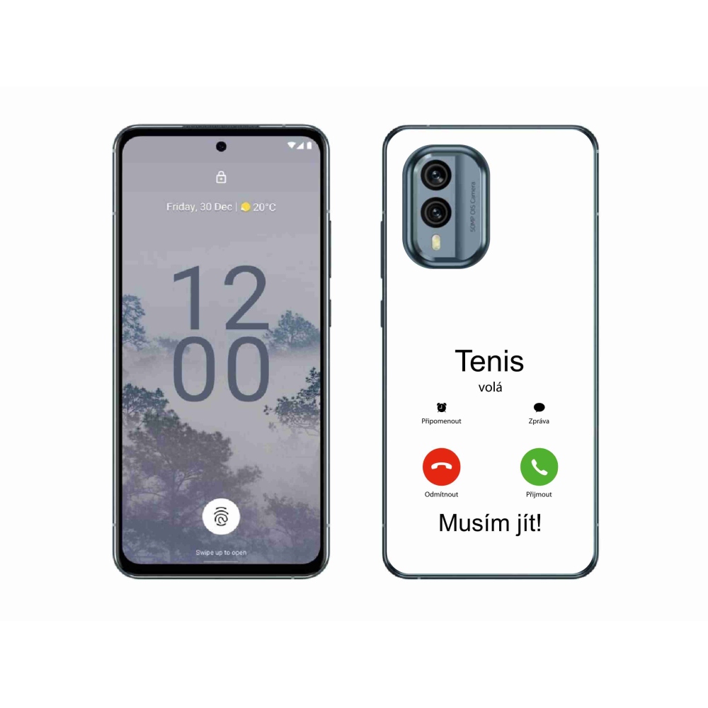 Gélový kryt mmCase na Nokia X30 5G - tenis volá biele pozadie