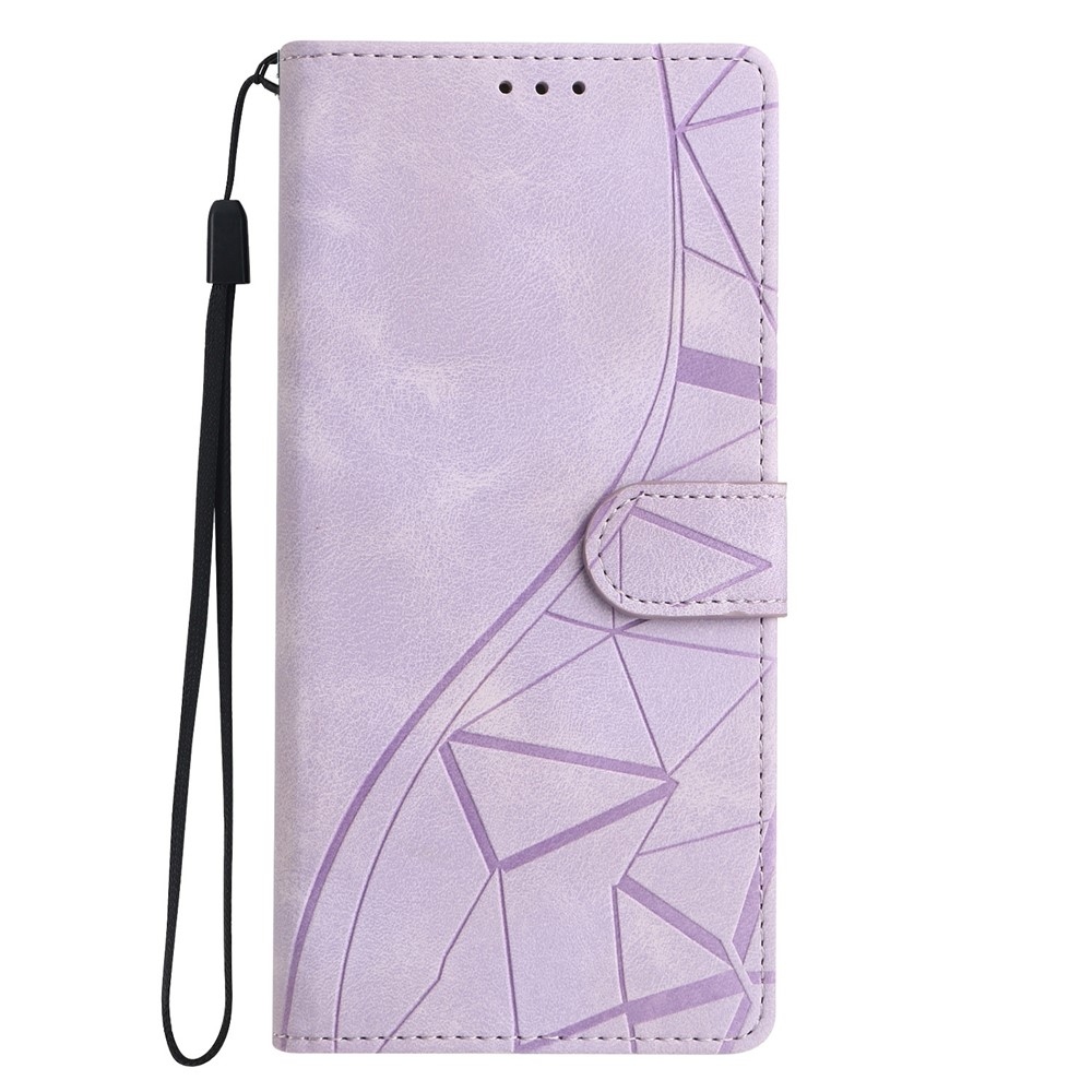 Triangly knižkové púzdro na Xiaomi 15T Pro - fialové