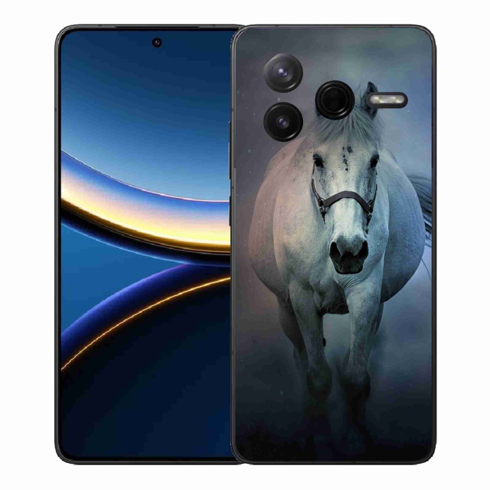Gélový kryt mmCase na Xiaomi Poco F7 Pro - bežiaci biely kôň