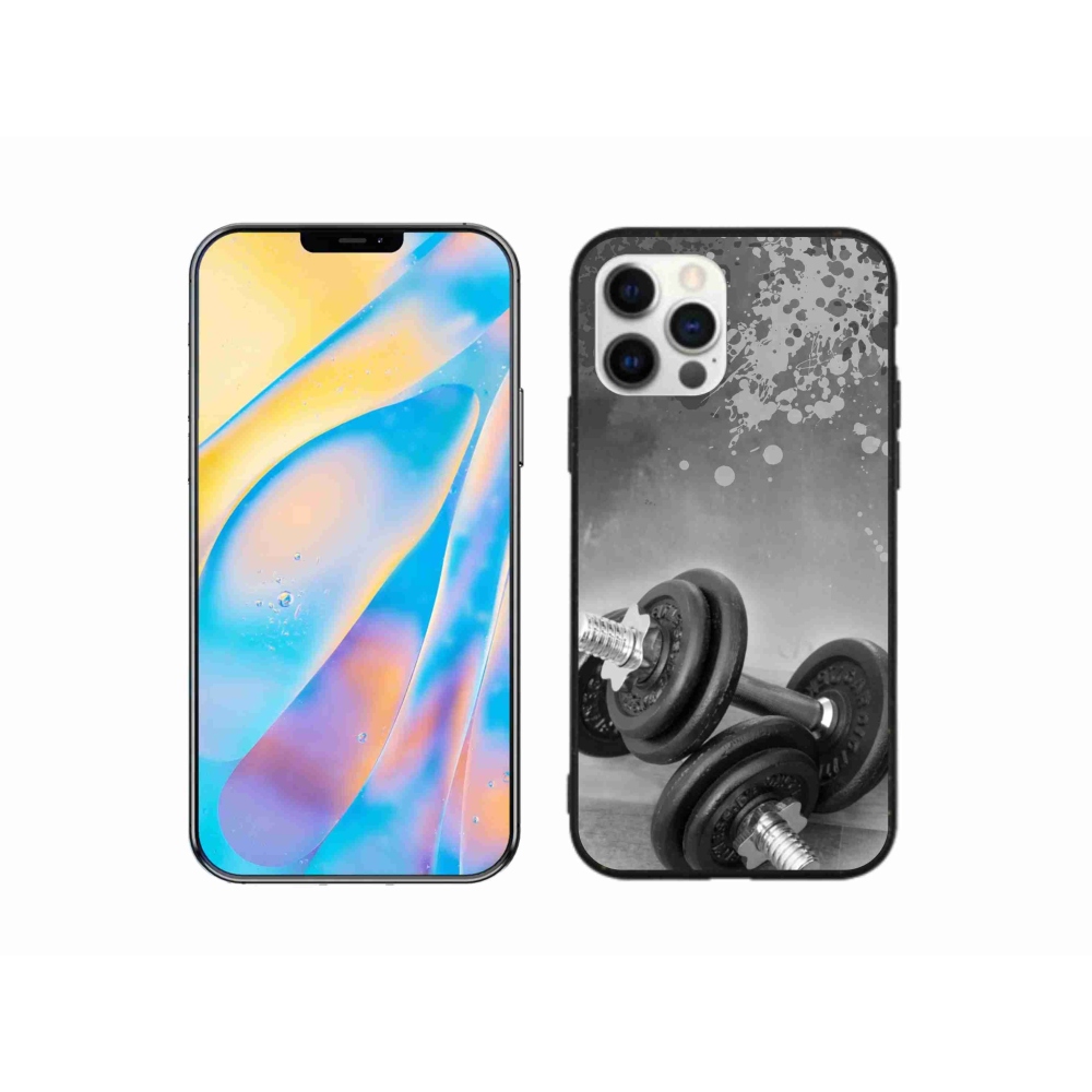 Gélový kryt mmCase na iPhone 12 - činky 1