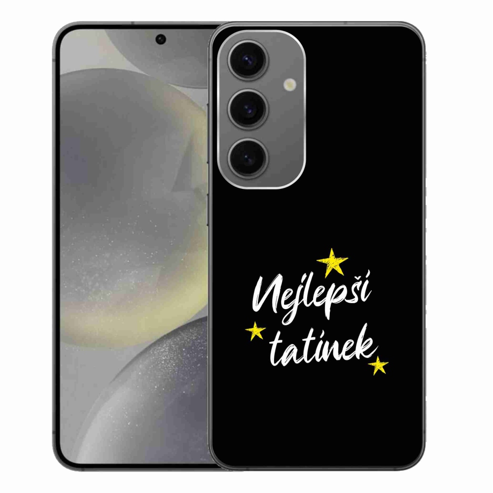 Gélový kryt mmCase na Samsung Galaxy S24+ - najlepší otecko 3 čierne pozadie