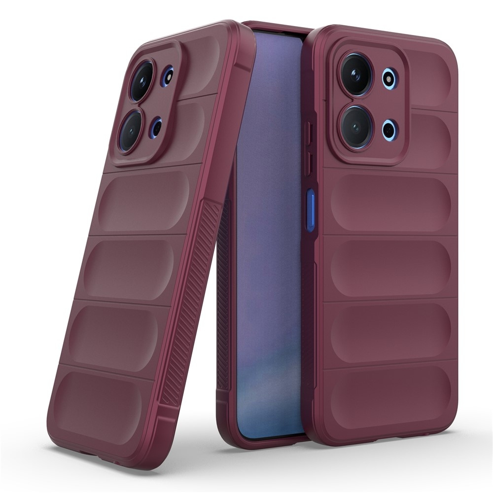 Rugg odolný gélový obal na Xiaomi Redmi 15C 4G (171mm)/Poco C85 4G (171mm) - vínový