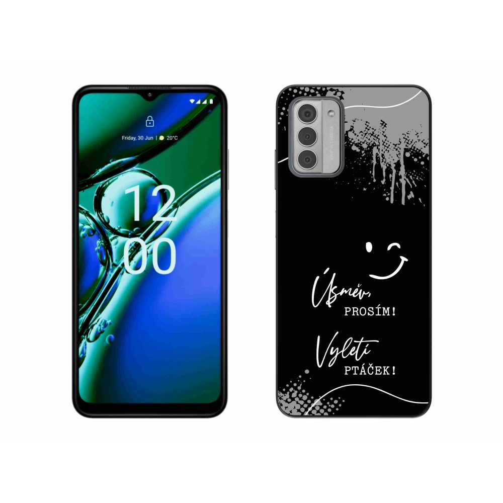 Gélový kryt mmCase na Nokia G42 - vtipný text 4 čierne pozadie