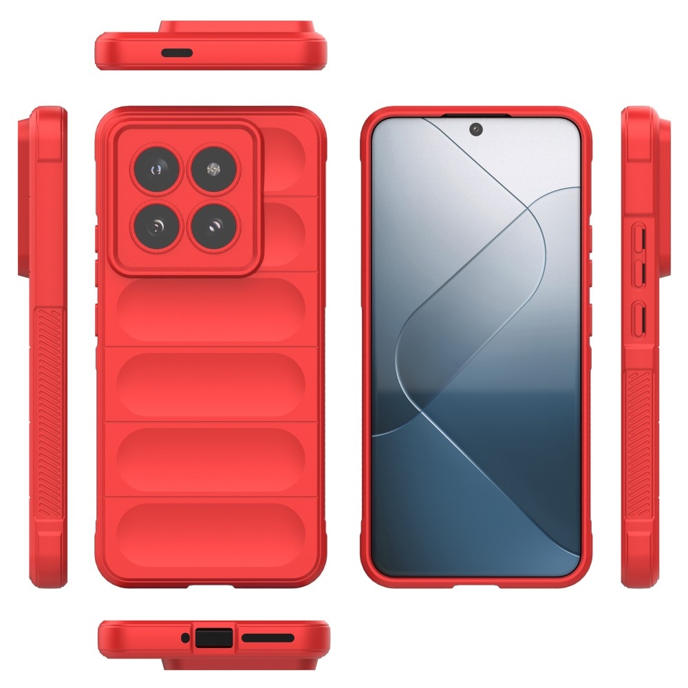 Rugg odolný gélový obal na Xiaomi 14 Pro - červený