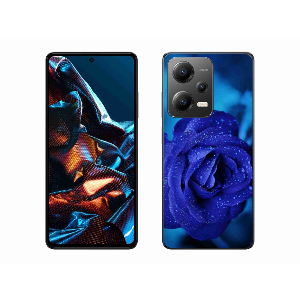 Gélový obal mmCase na mobil Xiaomi Redmi Note 12 Pro 5G - modrá ruža