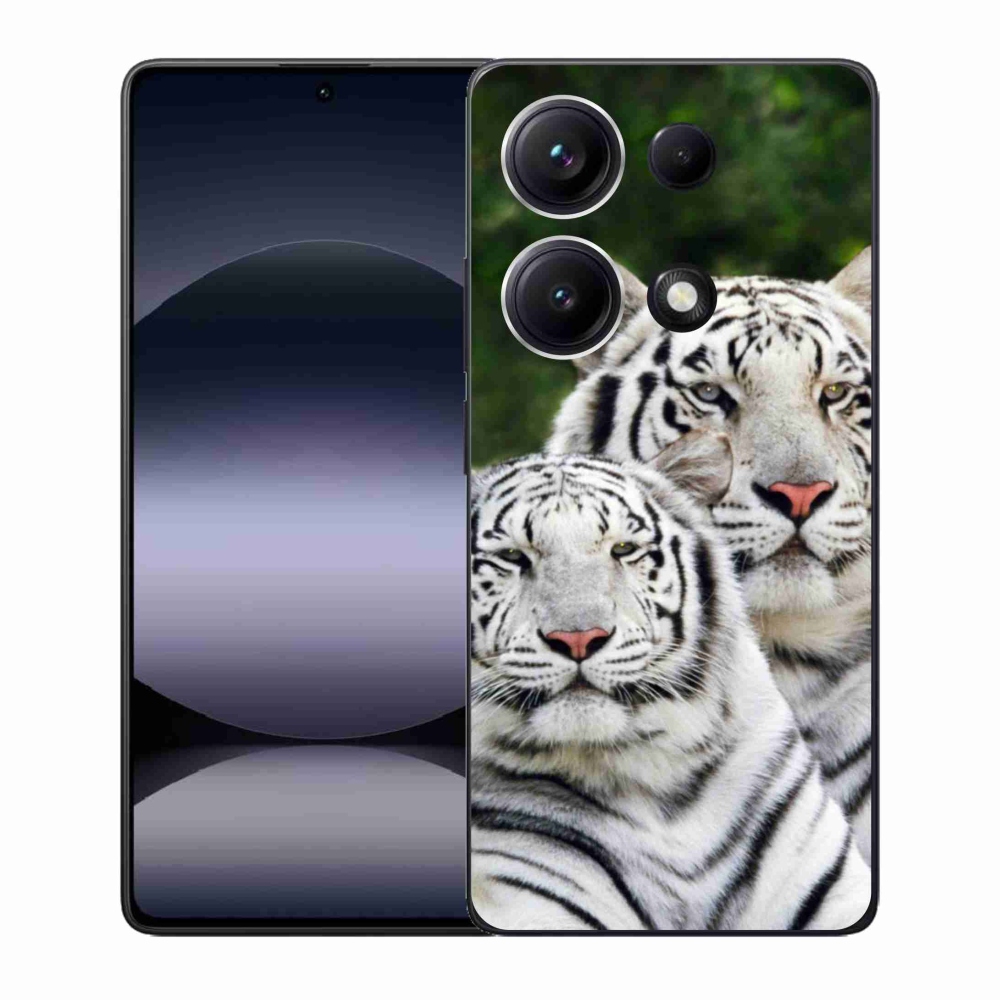 Gélový kryt mmCase na Xiaomi Redmi Note 14S - bieli tigre