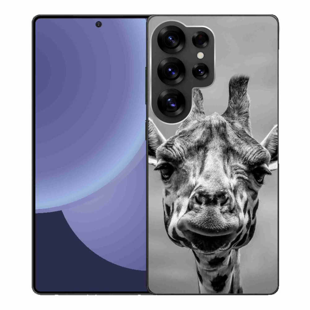 Gélový kryt mmCase na Samsung Galaxy S25 Ultra - čiernobiela žirafa