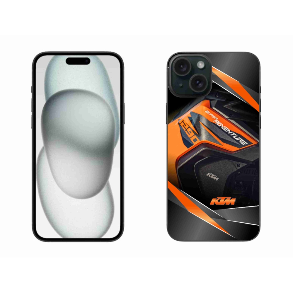 Gélový kryt mmCase na iPhone 15 Plus - motorka ktm