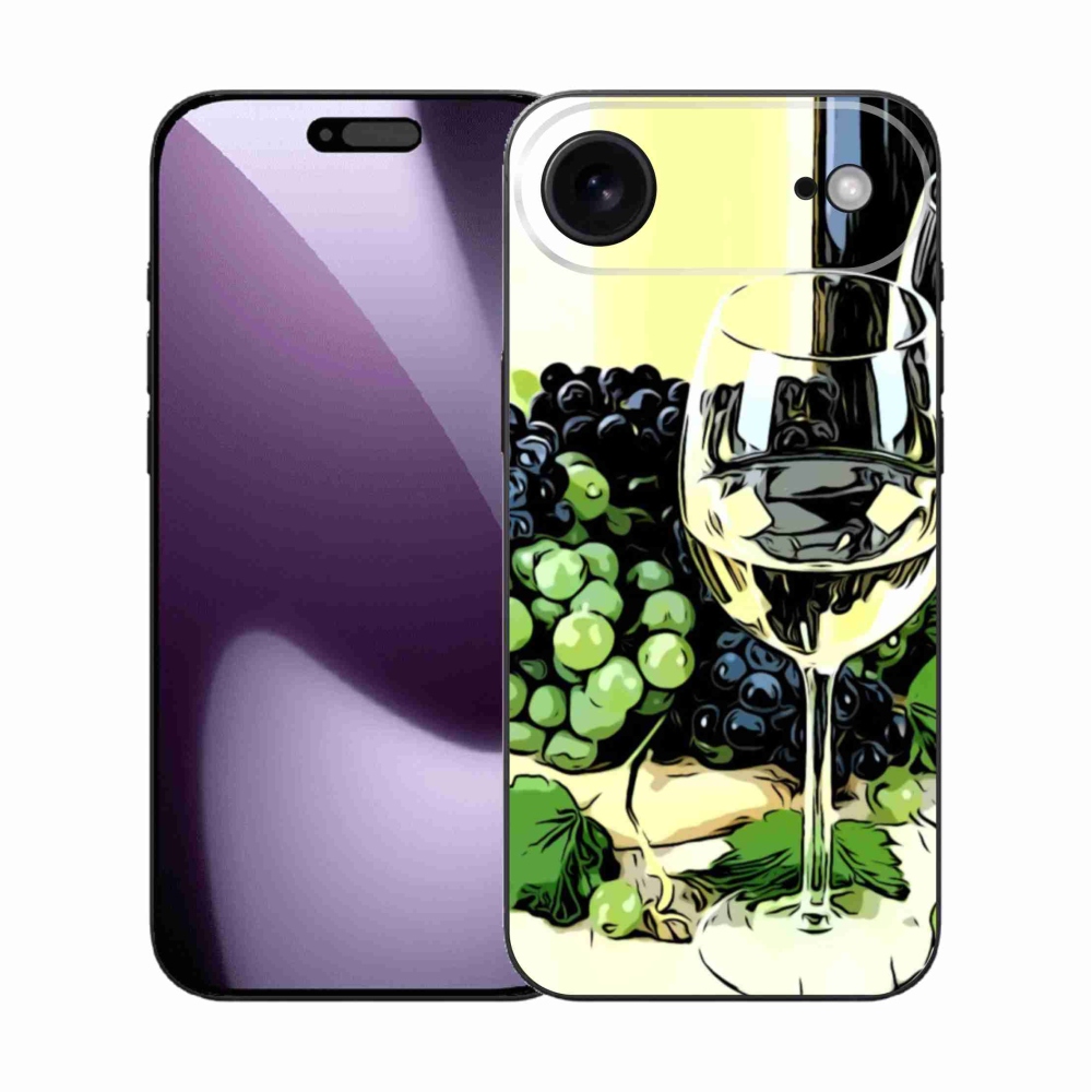 Gélový kryt mmCase na iPhone 17 Air - pohár vína