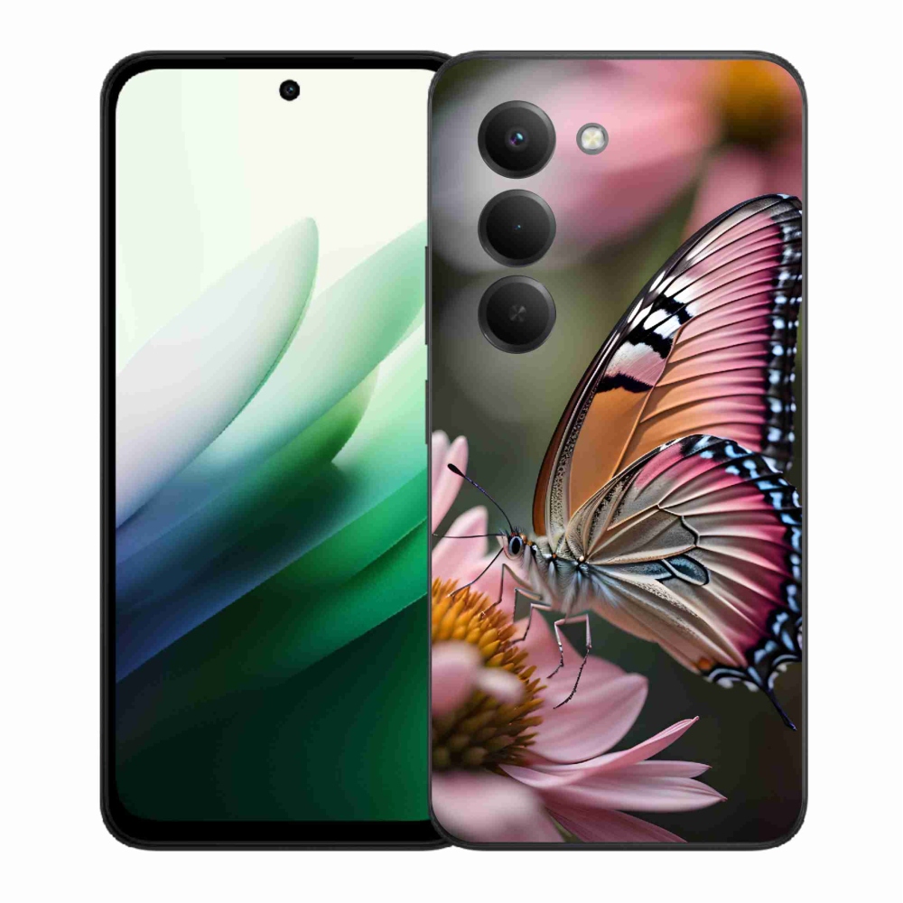 Gélový kryt mmCase na Xiaomi Redmi 15 5G (169mm) - farebný motýľ