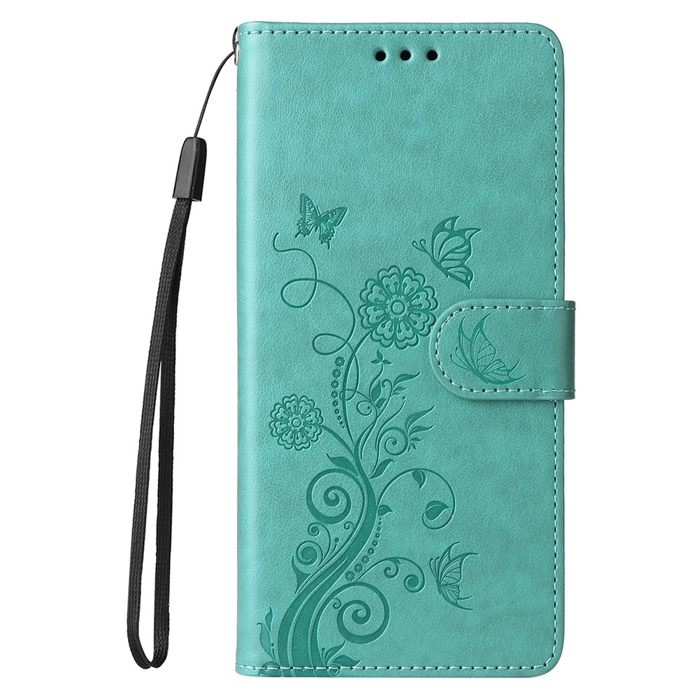 Flowery knižkové puzdro na Huawei Nova 13 5G - modrozelené