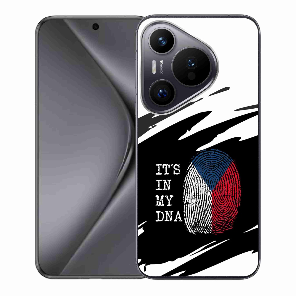 Gélový kryt mmCase na Huawei Pura 70 - vlajka odtlačok prsta čiernobiele pozadie