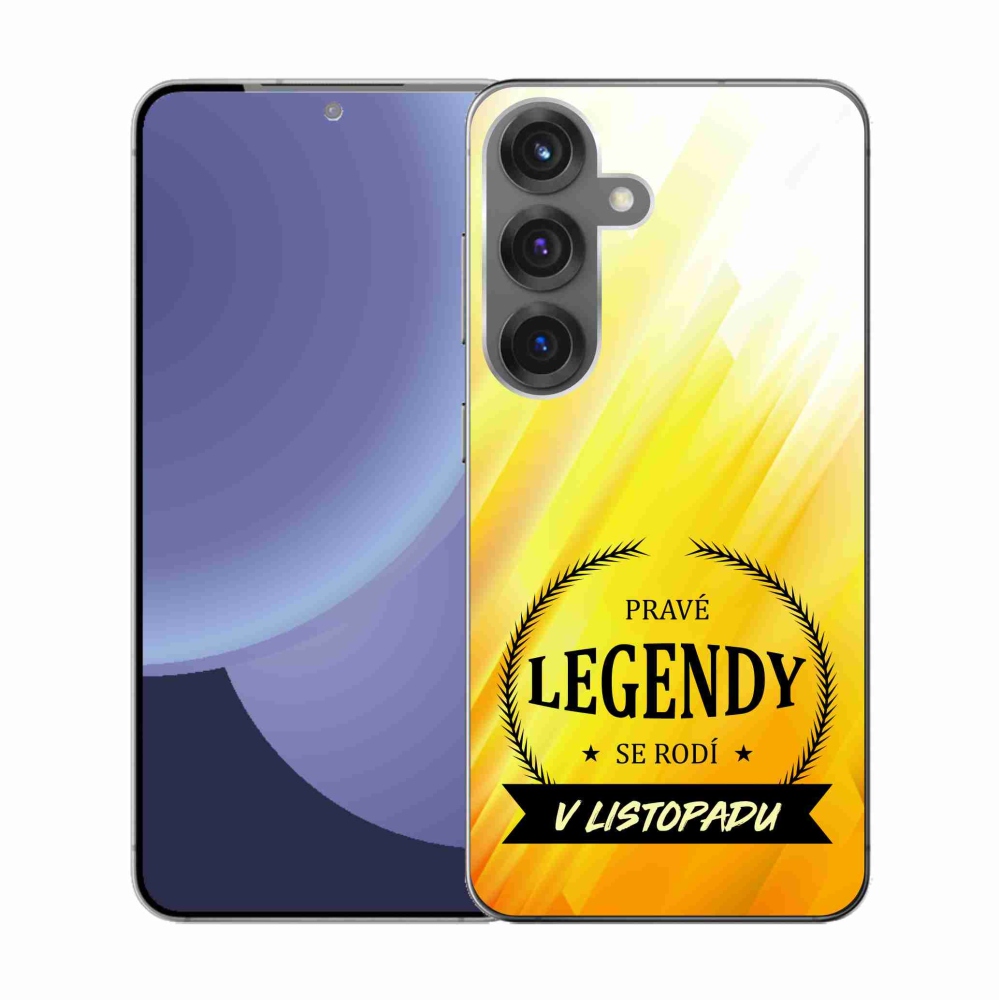 Gélový kryt mmCase na Samsung Galaxy S25 - legendy v novembri žlté pozadie