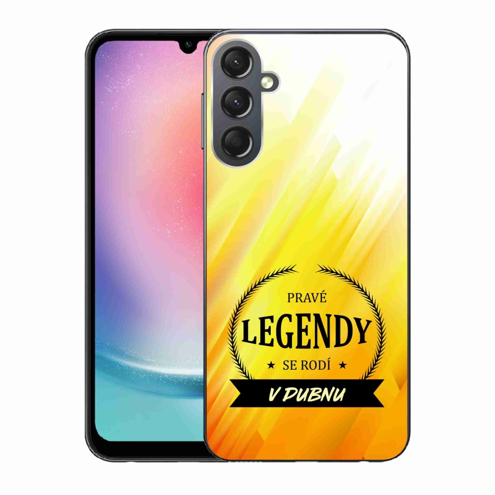 Gélový kryt mmCase na Samsung Galaxy A24 - legendy v apríli žlté pozadie