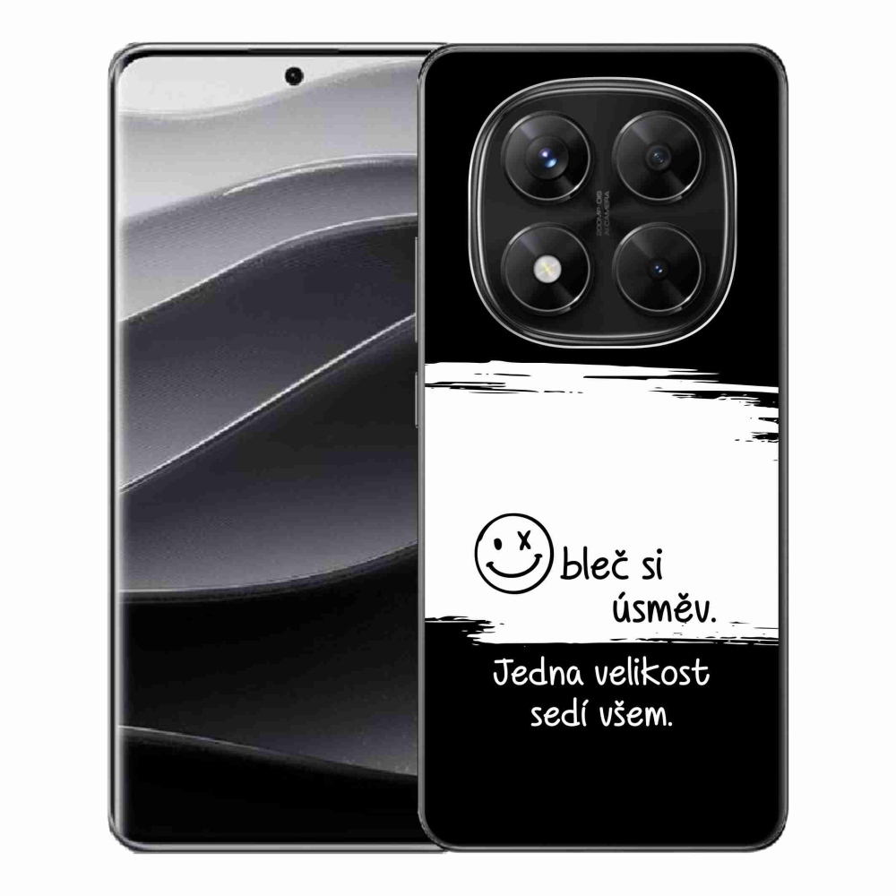 Gélový kryt mmCase na Xiaomi Redmi Note 14 Pro 5G/Poco X7 5G - vtipný text 8 bieločierne pozadie