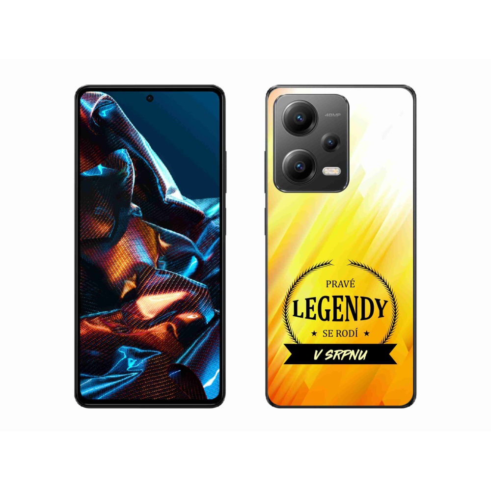 Gélový kryt mmCase na Xiaomi Redmi Note 12 Pro 5G - legendy v auguste žlté pozadie