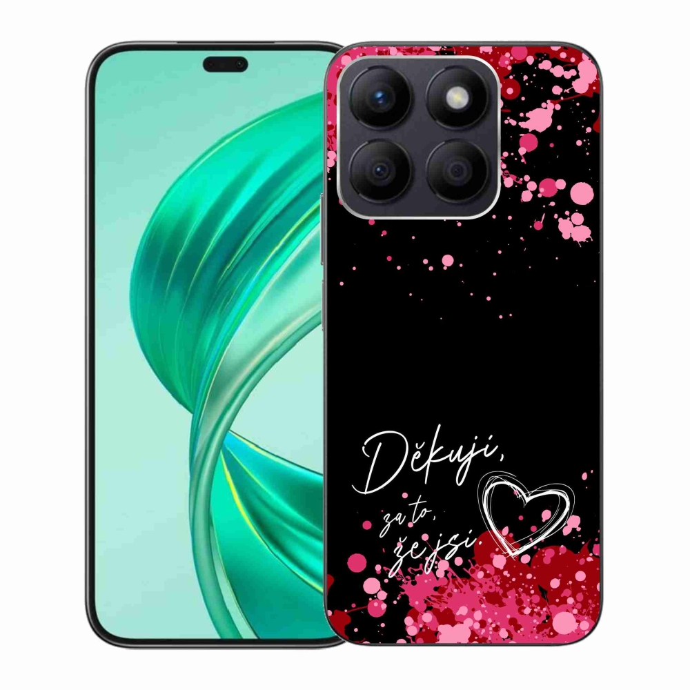 Gélový kryt mmCase na Honor X8b - zamilovaný text 2 čierne pozadie
