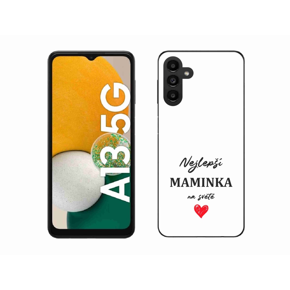 Gélový kryt mmCase na Samsung Galaxy A13 5G - najlepšia mamička 1 biele pozadie