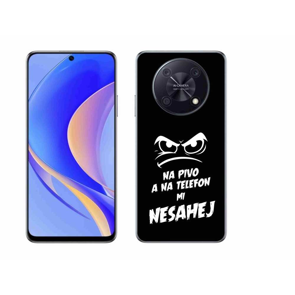 Gélový kryt mmCase na Huawei Nova Y90 - pivný motív 2 čierne pozadie
